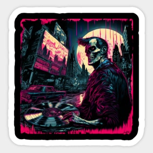 Psychobilly Blood Moon City Sticker